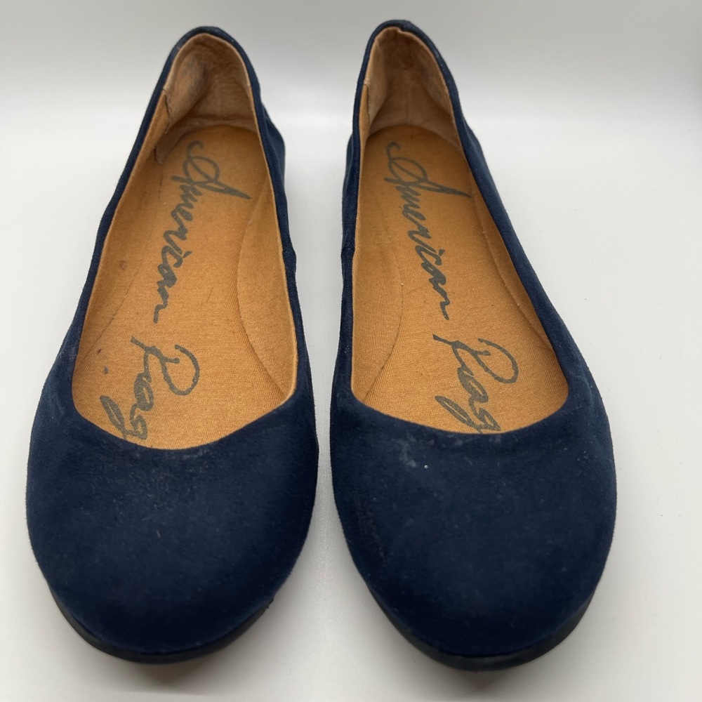 American Rag Navy Blue Suede Flats